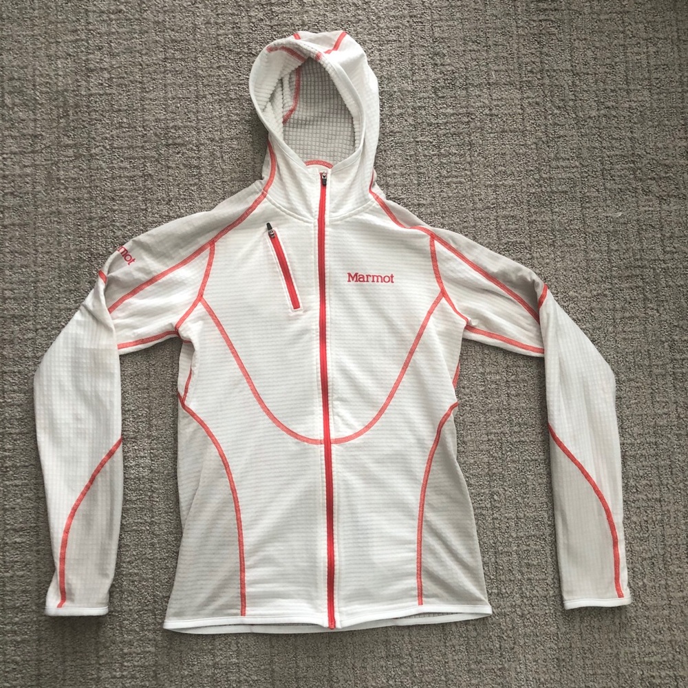 Marmot Zip Up Grid Fleece Hoodie